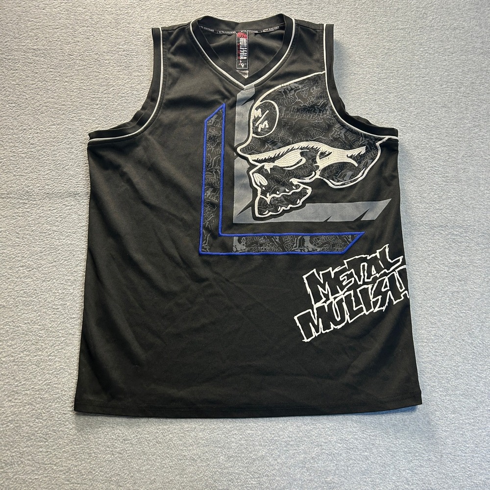 Sleeveless Motocross BMX Jersey Y2K Metal Mulisha Mens Large Skull Graphic Style